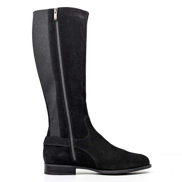 La Canadienne Wmn Lentina Black Leather Buckle Riding Equestrian Boots Sz 10 - Picture 5 of 10